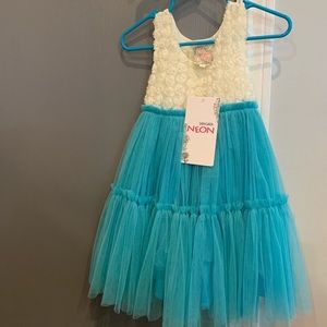 Girls 2t teal formal dress from Sara Sara NWT